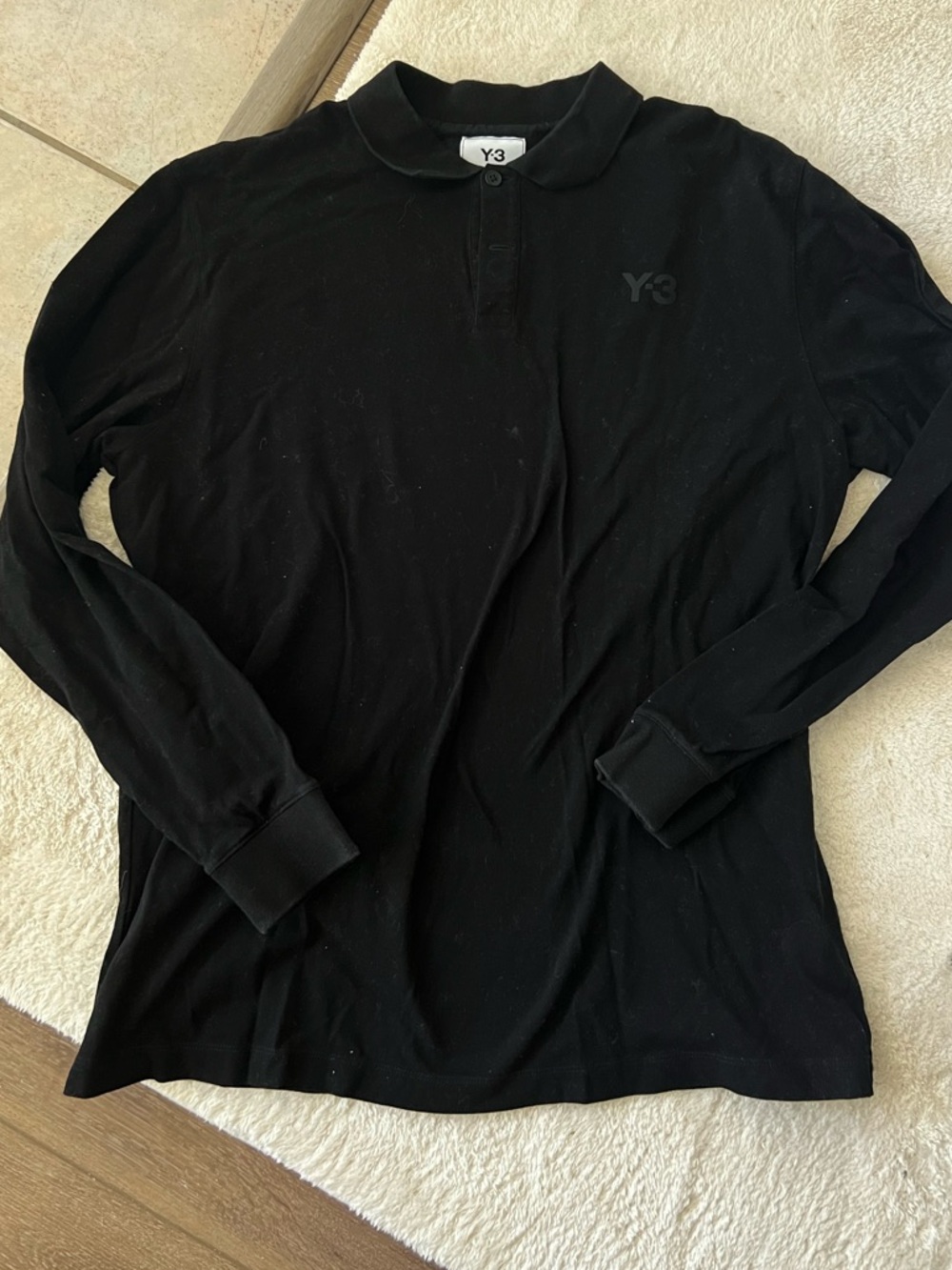 Adidas Y-3 collared polo long sleeve tee